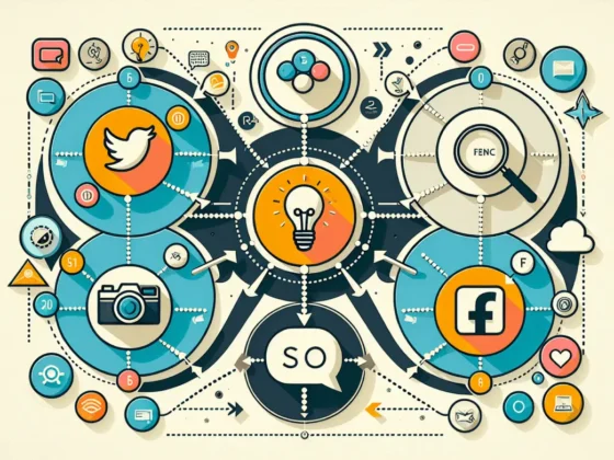 Simplistic infographic showing SEO's impact on social media platforms, content creation, and user engagement.2024-05-01T03:32:30.123Z