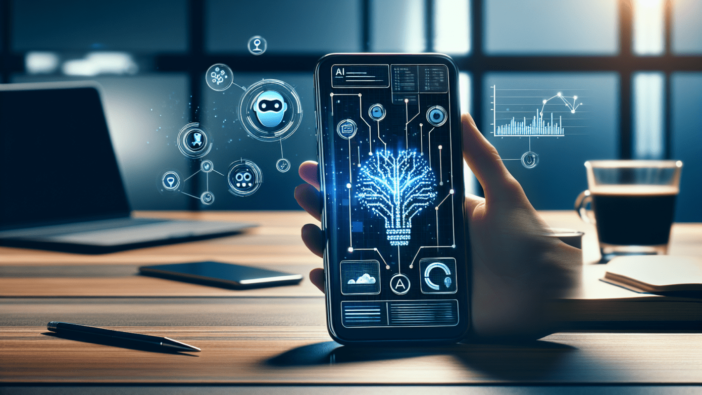 Close-up of a smartphone with AI-driven social media analytics dashboard on a modern desk.2024-07-08T03:32:44.680Z