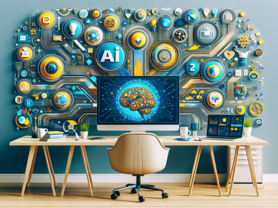 Alt text: "Solopreneur using AI branding tools on a laptop to create an engaging marketing strategy, illustrating the impact of artificial intelligence on personal branding."2024-10-01T03:33:40.137Z