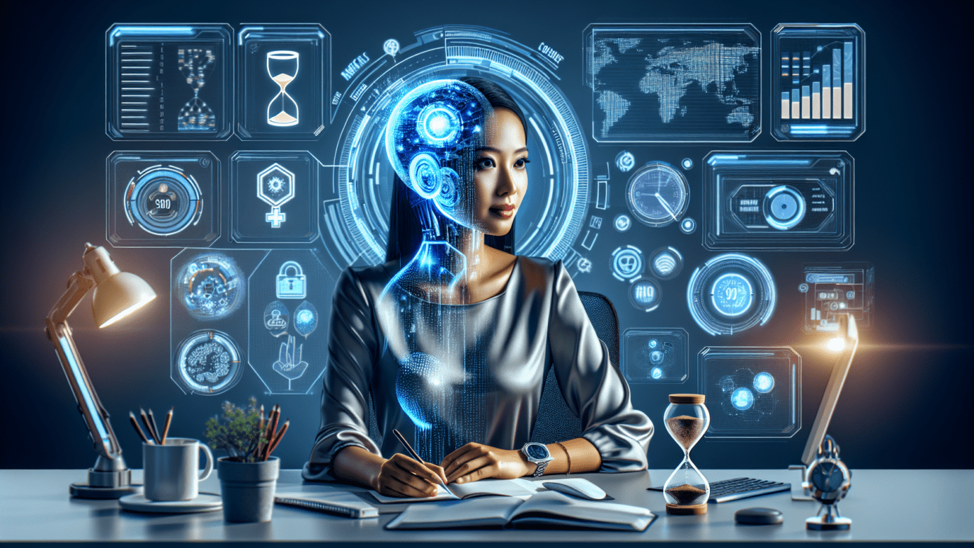 Alt text: "A solopreneur using an AI marketing bot on a laptop, showcasing efficient strategies for leveraging AI in marketing."2024-11-15T03:33:47.756Z