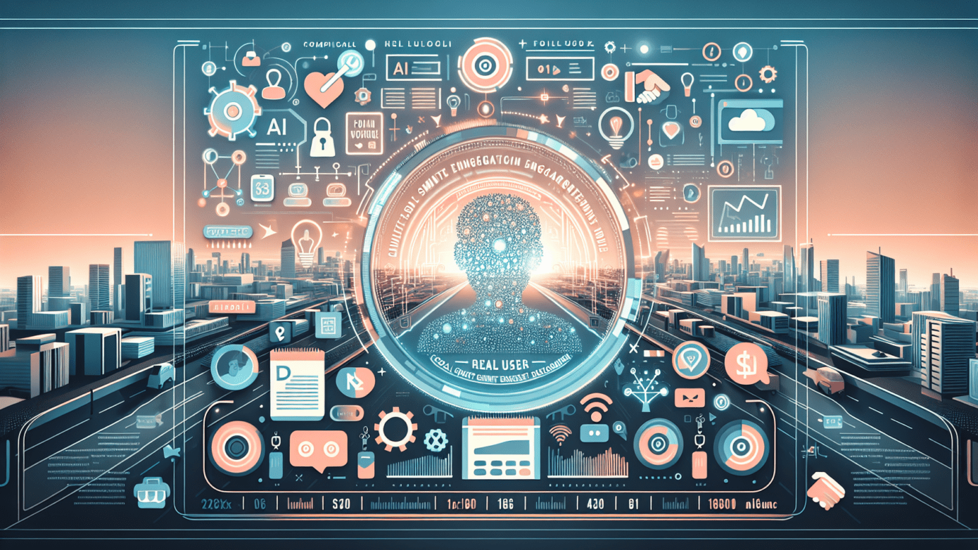 Image depicting a small business owner using an ai social media content generator on a laptop, optimizing engagement and streamlining content creation.