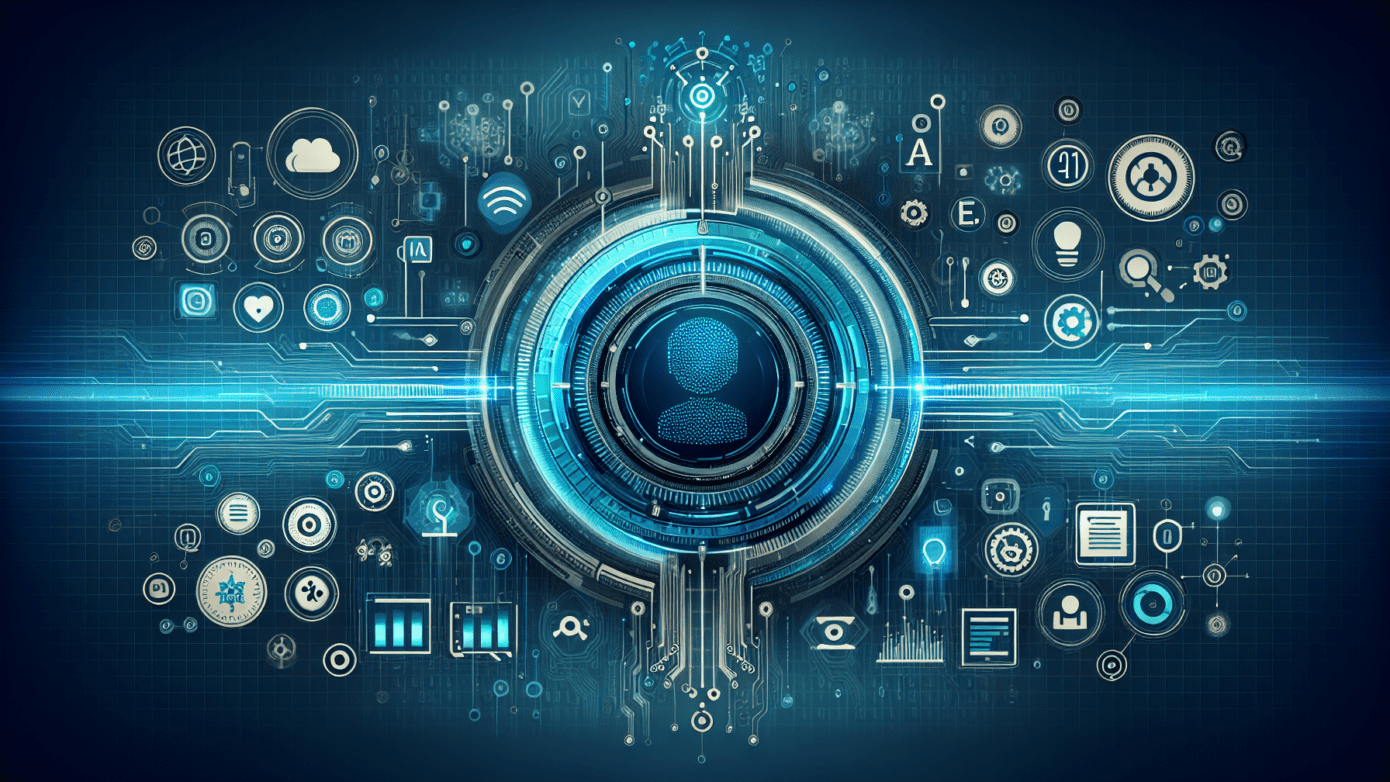 An illustration of ai social media tools streamlining management tasks, featuring charts and a digital interface, ideal for small business owners.