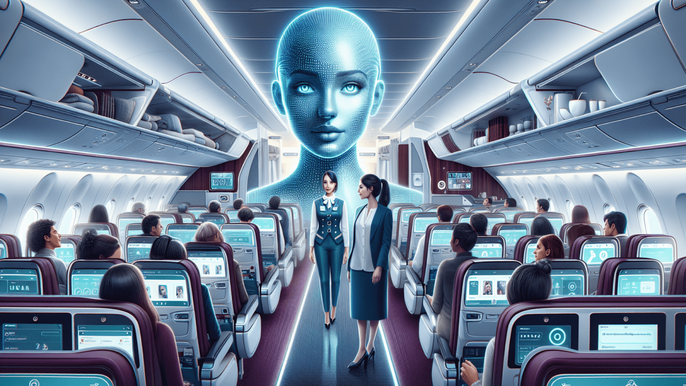 Image of Sama, the first digital cabin crew, interacting on Instagram AI platform, showcasing innovation in aviation technology for small businesses.