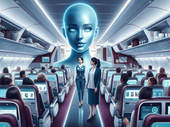 Image of Sama, the first digital cabin crew, interacting on Instagram AI platform, showcasing innovation in aviation technology for small businesses.