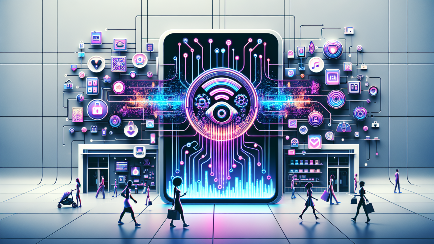 Image depicting a creative AI generated brand design with digital marketing elements, highlighting transformative retail strategies for small businesses.