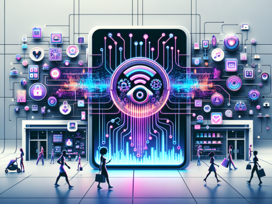 Image depicting a creative AI generated brand design with digital marketing elements, highlighting transformative retail strategies for small businesses.