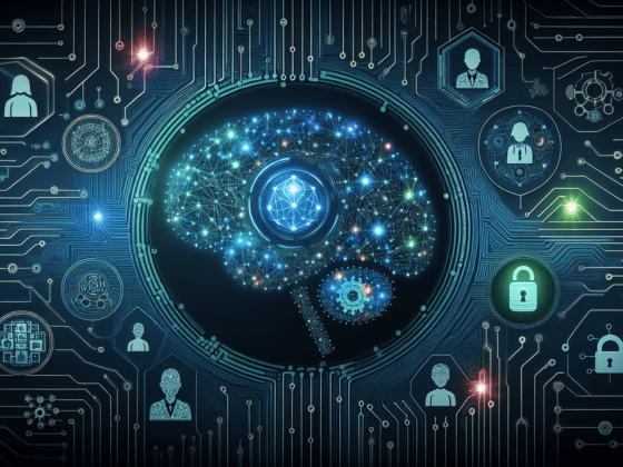 Illustration of a robot analyzing data charts, symbolizing the impact of online marketing AI in strategic digital campaigns.