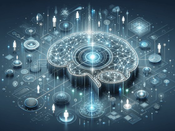 Image depicting a user-friendly AI design interface showcasing charts and icons, emphasizing explainability and usability for small businesses.