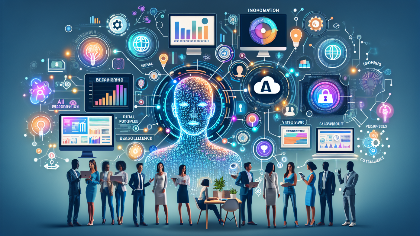 Image depicting a digital brain overlay with financial symbols, illustrating AI branding ideas for achieving small business success in 2025.