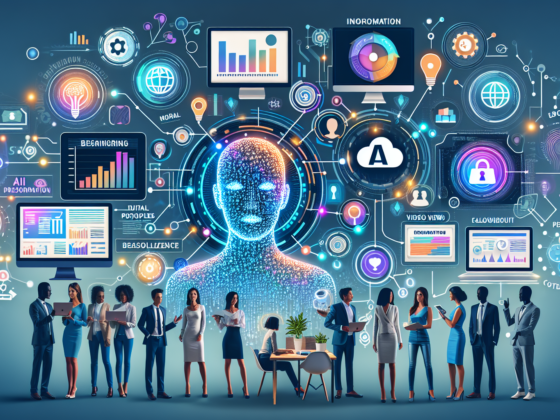 Image depicting a digital brain overlay with financial symbols, illustrating AI branding ideas for achieving small business success in 2025.