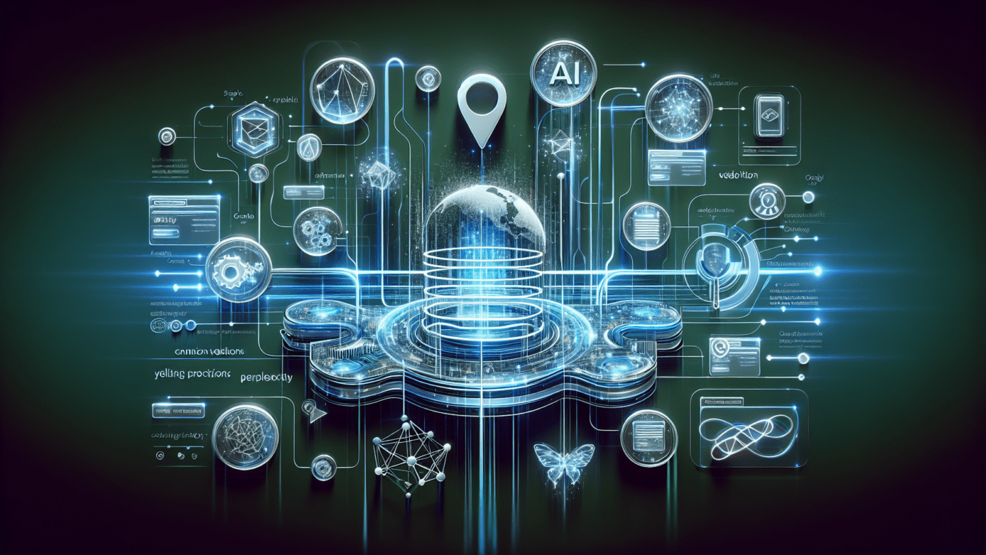 An infographic showing how AI SEO tools integrate with classic strategies to enhance small business search rankings.