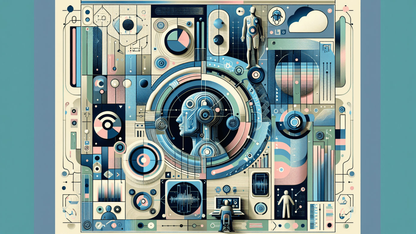 Abstract representation of AI brand identity concepts, highlighting digital branding innovations for small business growth.