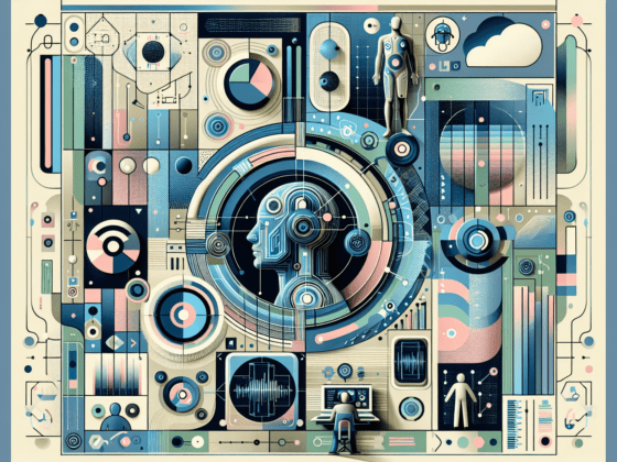 Abstract representation of AI brand identity concepts, highlighting digital branding innovations for small business growth.