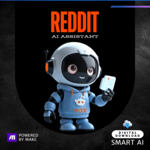 Automate Reddit posts & content using Reddit AI Assistant. One-time setup via Make.com + ChatGPT. No-code, brand-ready, lifetime automation.